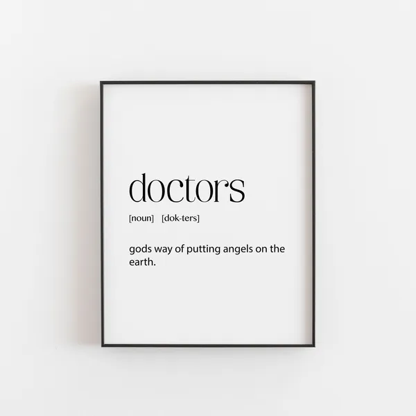 Doctor Definition Gift, Appreciation Poster Print