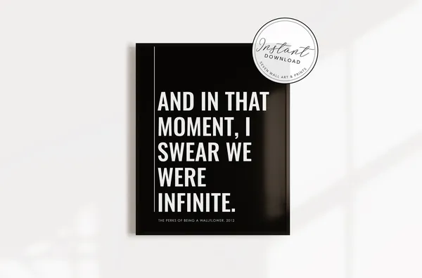 The Perks Of Being A Wallflower Love Quote Poster