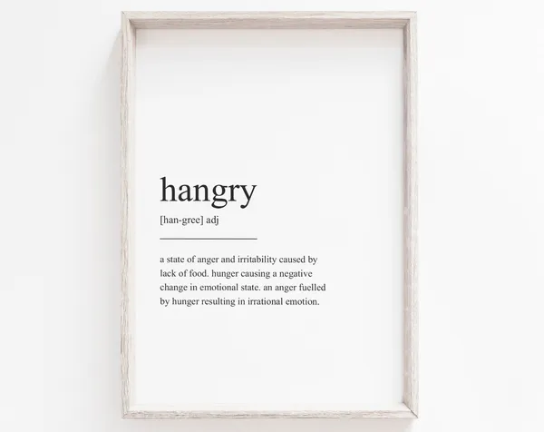 Hangry Definition - Minimalist Art Print