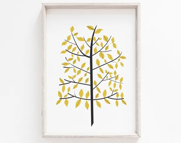 Minimalist Tree Art Print, Scandinavian Style