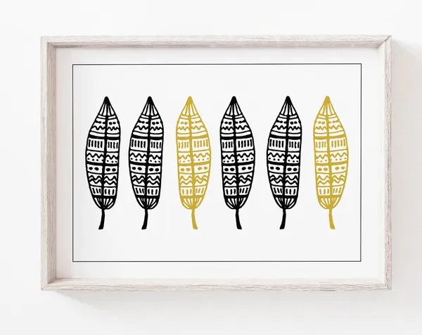 Minimalist Leaves Art Print