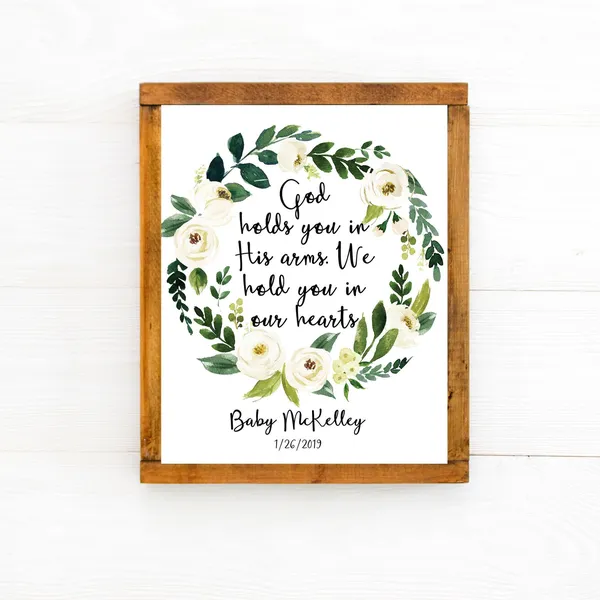 Miscarriage Keepsake Baby Loss Quote Art Print