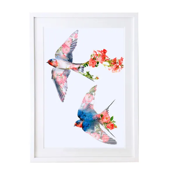 Swallows - Minimalist Art Print