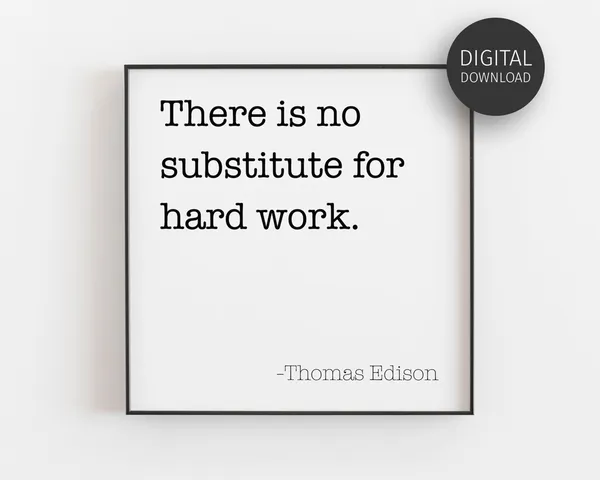 Thomas Edison Minimalist Education Quote Art Print