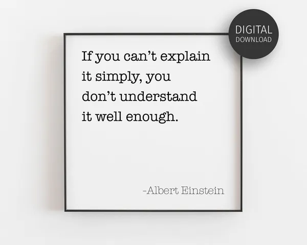Einstein Quote Art Print, Minimalist Classroom Decor