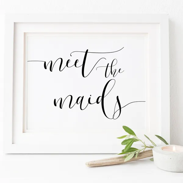 Meet The Maids Bridal Shower Sign Art Print