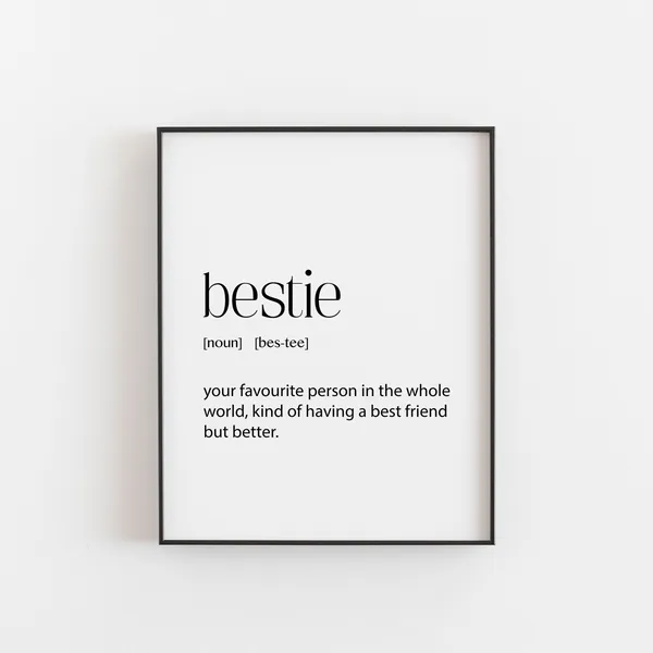 Best Fiend Bestie Definition Gift Poster