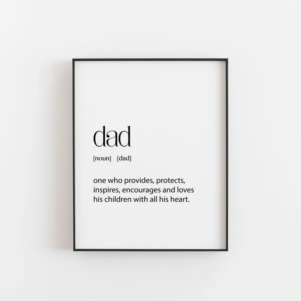Dad Definition Gift Birthday Christmas Fathers Day Art Print