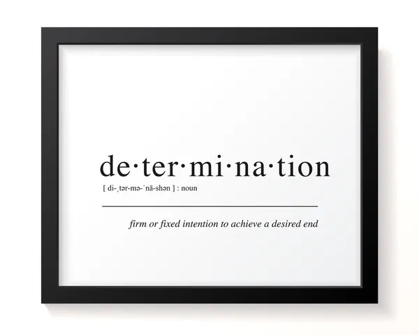 Determination Definition Dictionary Art Print, Typography