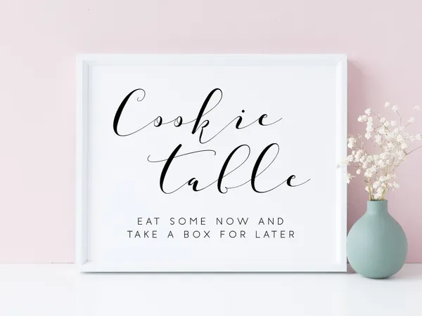 Cookie Table Sign Love Is Sweet Wedding Poster