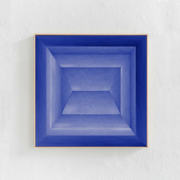 Cobalt Blue Abstract Art Print, Contemporary