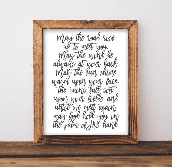Irish Blessing May The Road Rise Up Poster