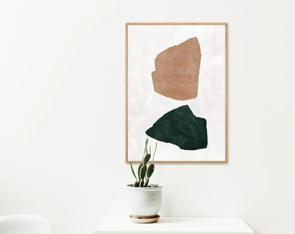 Abstract Shapes Art Print, Contemporary Wall Art - Image 2