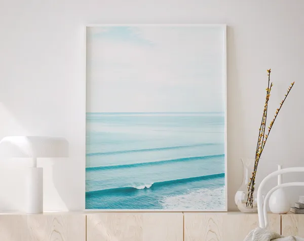 Coastal Blue Ocean Art Print