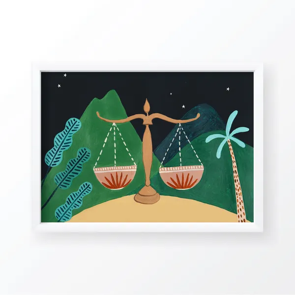 Libra Zodiac Horoscope Constellation Art Print