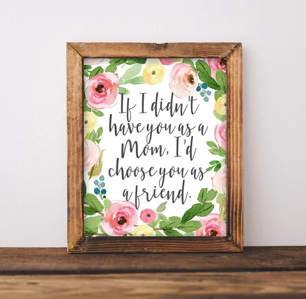 Mother's Day Quote Art Print, Gift for Mom