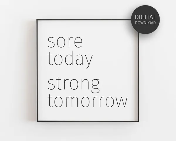 Sore Strong Quote Minimalist Typography Art Print