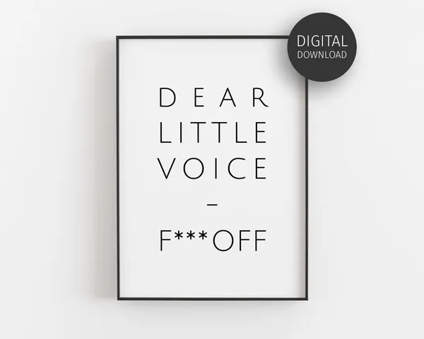 Fuck Off Scandinavian Motivational Poster, Minimalist
