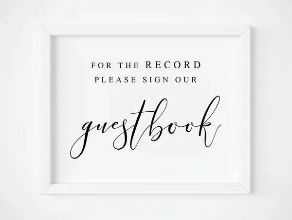 Record Guestbook Sign Wedding Guest Book Art Print