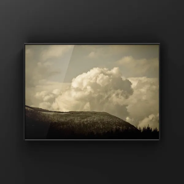 Muted Mountains And Cloud Formation Art Print
