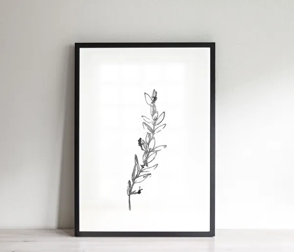 Watercolor Botanical Print Set, Farmhouse Wall Art Print