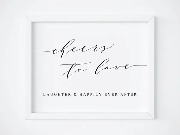 Cheers To Love Wedding Open Bar Sign, Love Decor