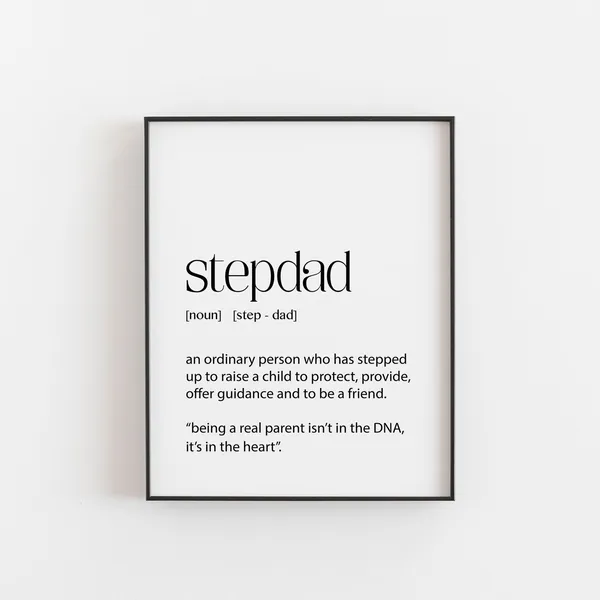 Stepdad Gift, Birthday Definition Art Print