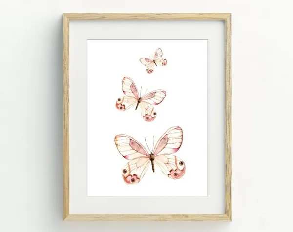 Butterflies Butterfly Art Print, Nursery Decor