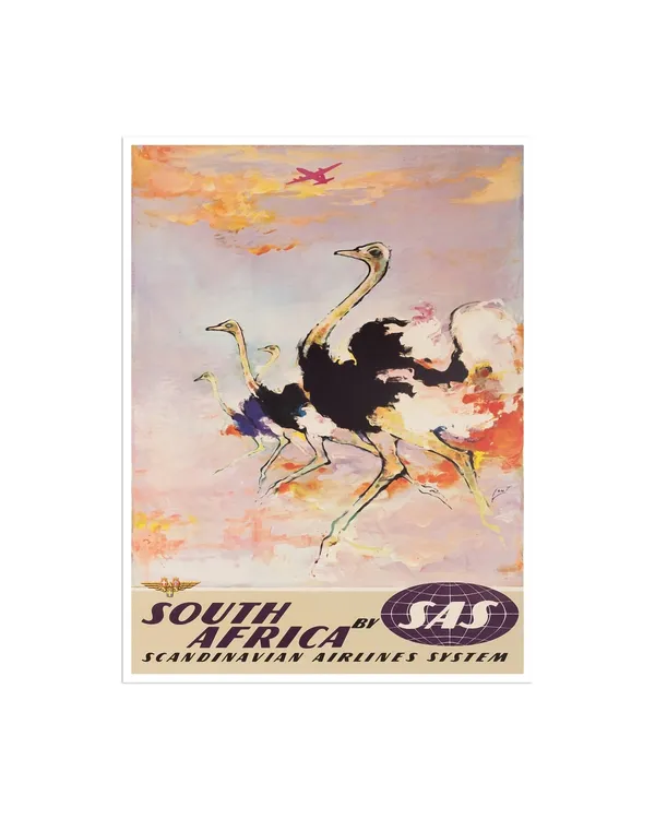 South Africa Vintage Travel Poster, Home Decor Art Print
