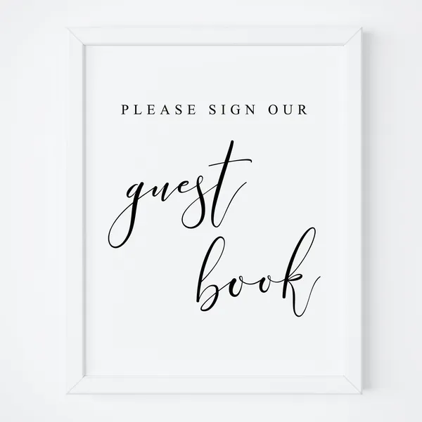 Wedding Guest Book Sign, Guestbook Guest Sign