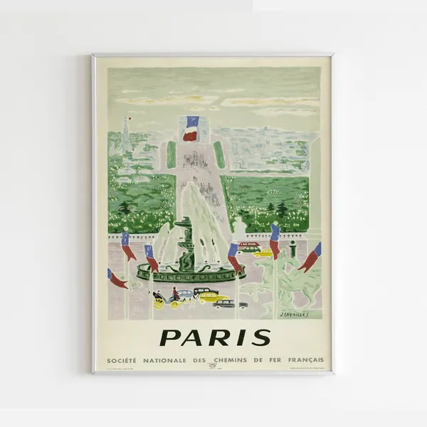 Paris France Travel Poster, Arc De Triomphe