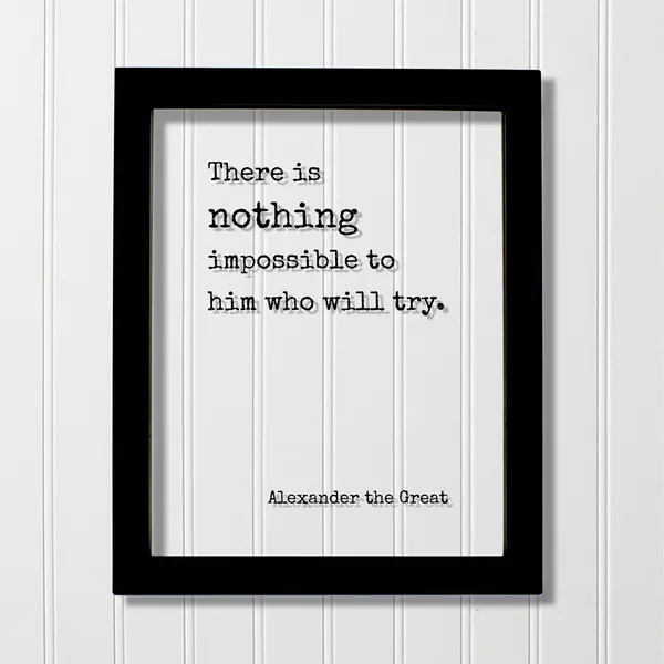 Alexander The Great Quote Motivational Art Print