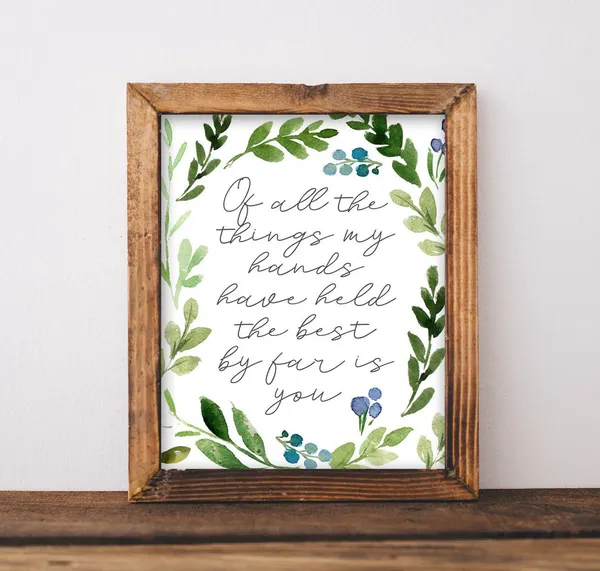 Of All The Things, Nursery Sign Art Print