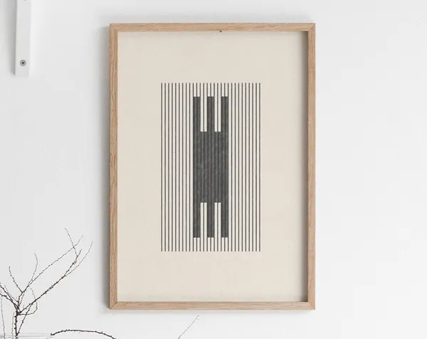 Minimal Tribal Boho, Neutral Colors Art Print