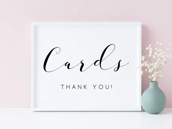 Wedding Cards Sign, Reception Table Art Print