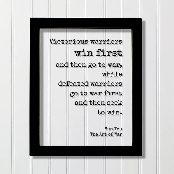 The Art Of War Floating Quote, Literary Art Print