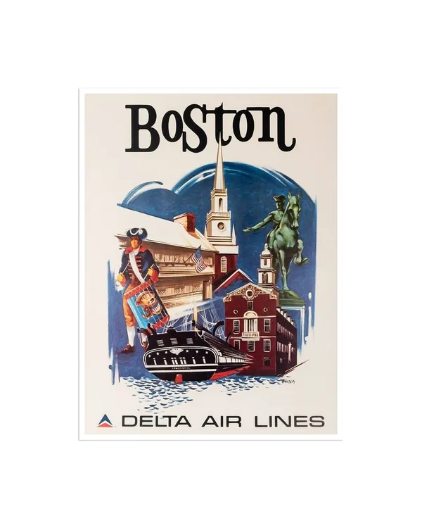 Boston Vintage Travel Poster Art Print