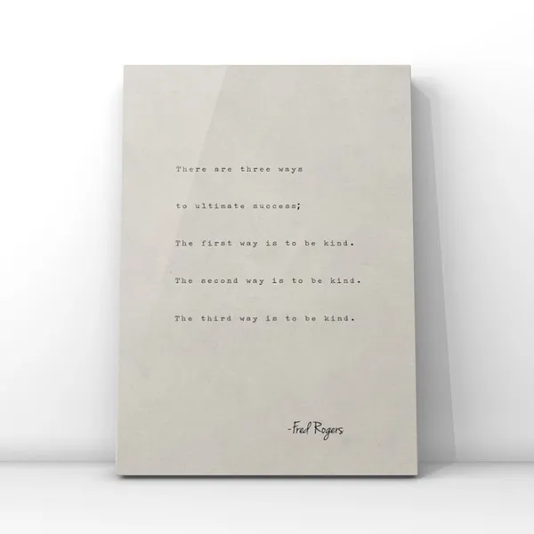 Fred Rogers Quote Art Print, Office Motivational Quote