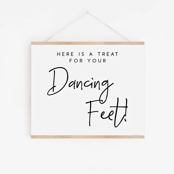 Dancing Shoes Sign Wedding Print Poster