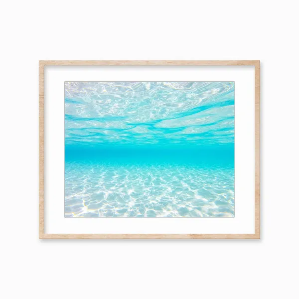 Underwater Photography Art Print, Bahamas Coastal Decor