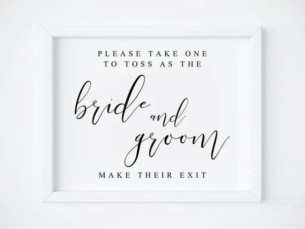 Wedding Toss Sign Ceremony Exit Art Print