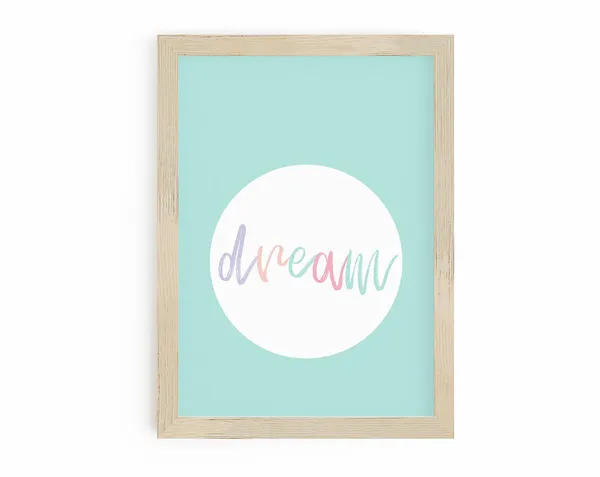 Dream Pastel Girls Nursery Quote Art Print