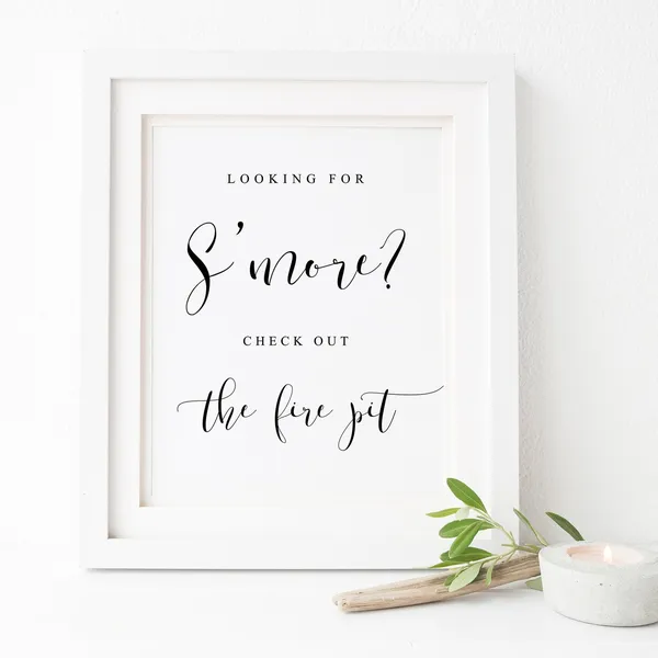 Smore Love Wedding Sign, Wedding Reception Poster