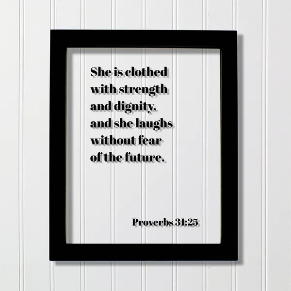 Proverbs 31:25 Scripture Art Print, Christian Decor