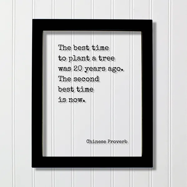 Chinese Proverb Quote Art Print, The Best Time