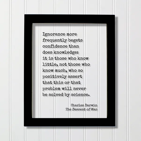Charles Darwin Ignorance And Knowledge Art Print