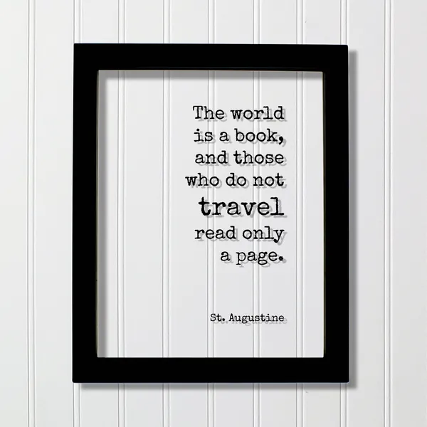 St Augustine Travel Quote Art Print, Journey Quote