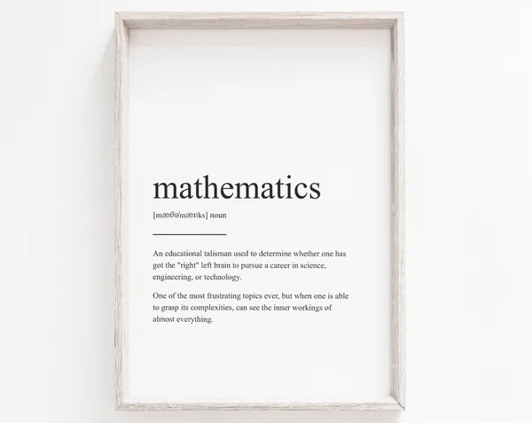 Mathematics Definition Geek Gift Art Print