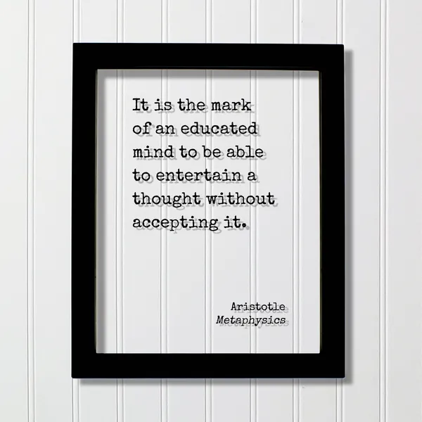 Aristotle Metaphysics Quote Art Print, Motivation