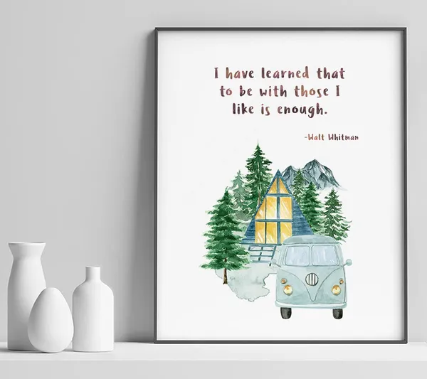 Walt Whitman Quote Art Print, Wisdom Typography
